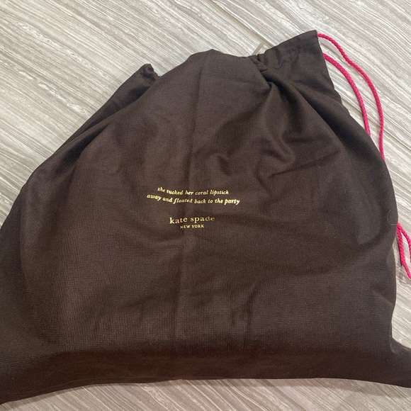 Kate Spade navy top handle leather purse with long strap - Picture 6 of 9